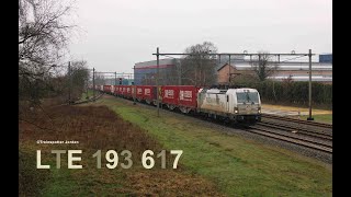 LTE 193 617 TXL  Peace Movements met Bwrinówshuttle langs Barneveld [upl. by Ramej]