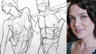 Proko Anatomy Lessons  Drawing Obliques and Shoulders [upl. by Sanalda]