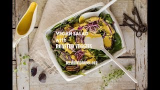 Vegan Salad with Roasted Veggies GlutenFree Low Glycemic [upl. by Sula]