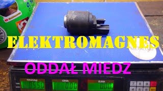 Rozrusznik ile miedzi z elektromagnesu [upl. by Neron]