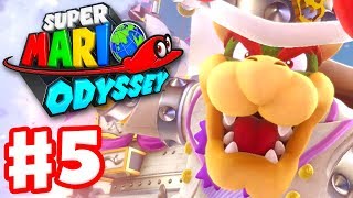 Super Mario Odyssey  Gameplay Walkthrough Part 5  Bowser Fight in Cloud Kingdom Nintendo Switch [upl. by Rustin435]