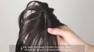 How to apply UniWigs clipin human hair bangsfringe  Hair topper 101 [upl. by Omero]