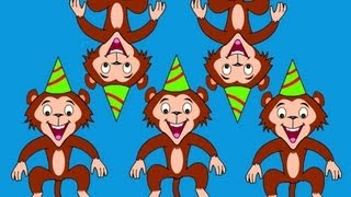 Five Little Monkeys  Nursery Rhyme Songs And Children Music [upl. by Ddarb990]