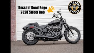 Bassani Road Rage Sound Clip 2020 Harley Street Bob [upl. by Nonarb482]