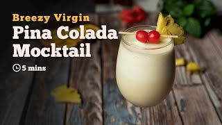 Pina Colada Mocktail  NoAlcohol Pina Colada  Virgin Mocktail  Mocktail Recipes  Cookd [upl. by Annalee68]