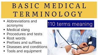 Basic medical terminology ll 110 terms meaning ll medical terminology ll [upl. by Jacob703]