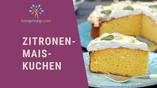 Glutenfreies ZitronenMaiskuchenRezept mit weißer Schokolade und Baiser Haube [upl. by Elagibba]