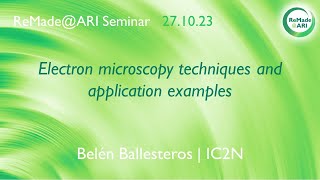 Electron microscopy techniques and application examples WEBINAR [upl. by Eidoj820]