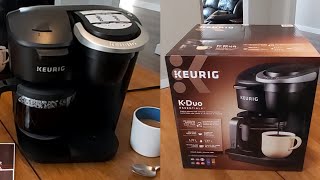 Keurig KDuo Essentials Coffee Maker Unboxing Review and Demo [upl. by Ailegra936]