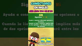 CONECTORES EN INGLÉS  INGLÉS PARA NIÑOS CON MRPEA  ENGLISH FOR KIDS shorts [upl. by Lehcir]