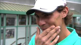 Rafael Nadal is quizzed on his Wimbledon knowledge [upl. by Hsitirb]