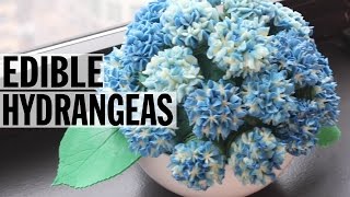 How to Make an Edible Hydrangea Bouquet  Food Network [upl. by Ecissej]