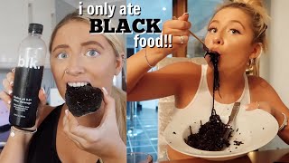 I ONLY ate BLACK coloured foods for 24hours challenge [upl. by Nutter]