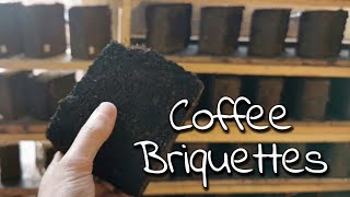 Coffee Briquettes  Free fuel  The best method so far [upl. by Bara342]