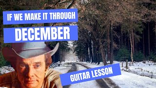 If We Make it Through December by Merle Haggard Guitar Lesson Guitar Chords and Lyrics [upl. by Zeuqirdor]