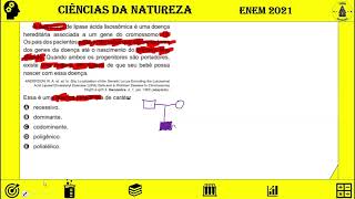 ENEM 2021  A deficiência de lipase ácida lisossômica é uma doença hereditária associada a um gen [upl. by Setsero840]