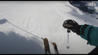 Skiing Verbier  Tortin fresh snow top to bottom [upl. by Ferino]