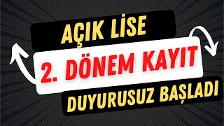 Açık Lise Kayıt Yenileme İşlemleri Başladı [upl. by Adorl]