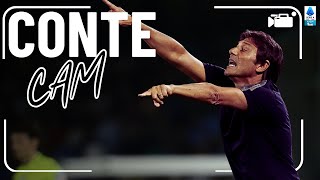 Antonio CONTE CAM  Every Reaction vs Bologna  Serie A 202425 [upl. by Amaerd]