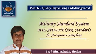 Military Standard System for Acceptance Sampling MILSTD105E ABC Standard [upl. by Aldos976]