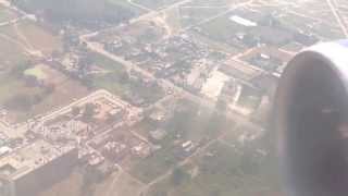 HD Landing at Chandigarh Airport India with a view of the Mohali stadiums [upl. by Deadman]