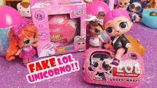 LOL Surprise FAKE 🦄 LOL UNICORNO mini Under Wraps e due Ovetti Unboxing [upl. by Cartie]