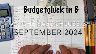 Wochenabschluss 3 September 2024 Budgetplanung Zwei Kategorien im Minus 🙈 [upl. by Enyad445]