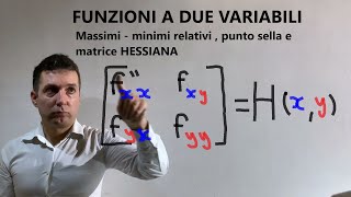 Massimi e minimi per funzioni a due variabili Punti sella e matrice hessiana [upl. by Courtenay]