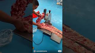 Chef cuts beef bones using modern machines for cooking beef bones chef [upl. by Retseh]