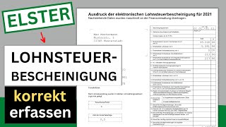 Elster Lohnsteuerbescheinigung eingeben  Fehler bei Kirchensteuer vermeiden Lohnsteuer eintragen [upl. by Settle]