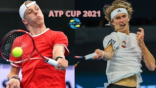 Alexander Zverev vs Denis Shapovalov ATP Cup 2021 FULL MATCH [upl. by Anileda204]