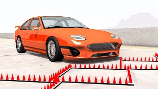 Massive Spike Strip Pileup Crashes 53 – BeamNG Drive  CrashBoomPunk [upl. by Hotchkiss]