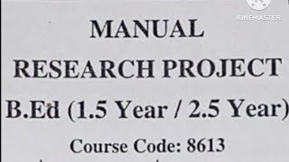 Research project  8613  Bed AIOU solved research project [upl. by Ugo]