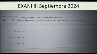 EXANI III 2024 Expresiones algebraicas [upl. by Kaye]