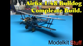 Airfix 2024 new tool 148 Bristol Bulldog complete build [upl. by Lennahs]