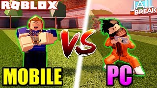 MOBILE PLAYER vs BEST PC PLAYER  Roblox Jailbreak Straw [upl. by Carpet628]