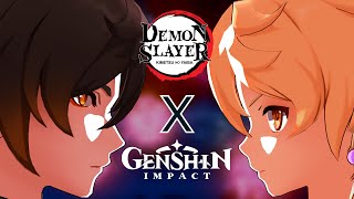 Genshin Impact Anime Opening 17  Demon Slayer『Zankyou Sanka』Lantern rite arc 24 [upl. by Yespmed126]