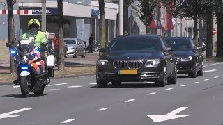 Motorcade British Prime Minister Theresa May to Mark Rutte in The Hague 805 [upl. by Nyra]