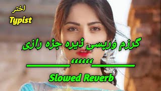 Garzam warpase dera jara razi  Slowed Reverb  Pashto New Song  Gul Panra [upl. by Yeleen299]