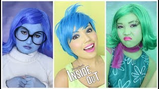 INSIDE OUT Makeup Tutorial DisgustSadnessJoyAnger amp Fear [upl. by Randal]