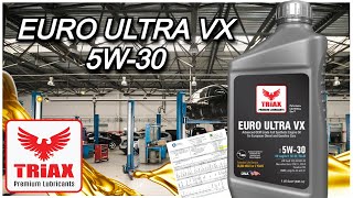 Aceite Motor Triax Euro Ultra VX 5w30 ANÁLISIS LABORATORIO [upl. by Kraft]