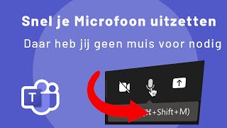 Sneltoetsen voor camera en microfoon aan of uitzetten in Microsoft Teams [upl. by Elenore]