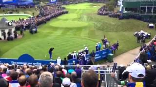 Martin Kaymer am ersten Abschlag Ryder Cup 2014 Proberunde Gleneagles [upl. by Novej]