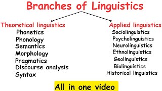 Branches of LinguisticsIntroduction to linguistics linguistics [upl. by Helgeson]