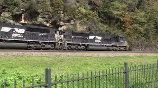 00044 Horseshoe Curve 2023 2 NS Helpers Flying Up The Curve [upl. by Sirmons119]