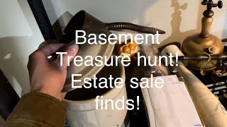 Estate Sale Basement finds What treasures will I find today [upl. by Ecirahs]