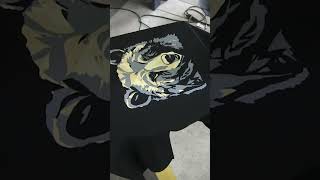 Screen Printing  Wolf Design  4 Color Screen Printing  Silk printing  ASUB Paperscreenprinting [upl. by Enaamuj]