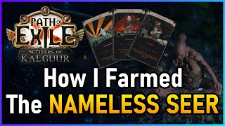 PoE 325 How I Farmed the Nameless Seer  Map Scrying  Divination Card Swap  Settlers of Kalguur [upl. by Derfla]