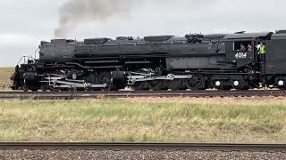 Union Pacific Big Boy 4014 westbound at Speer WY [upl. by Dannica938]