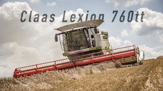 Lohnunternehmen Norbert Mäser mit Claas Lexion 760tt am Dreschen [upl. by Alinna270]